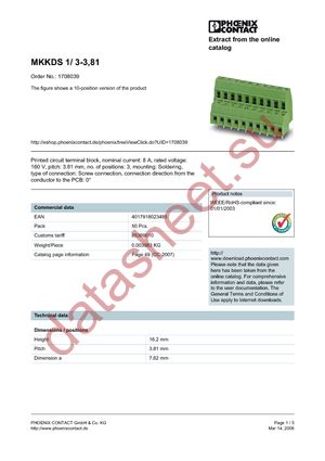 1708039 datasheet  